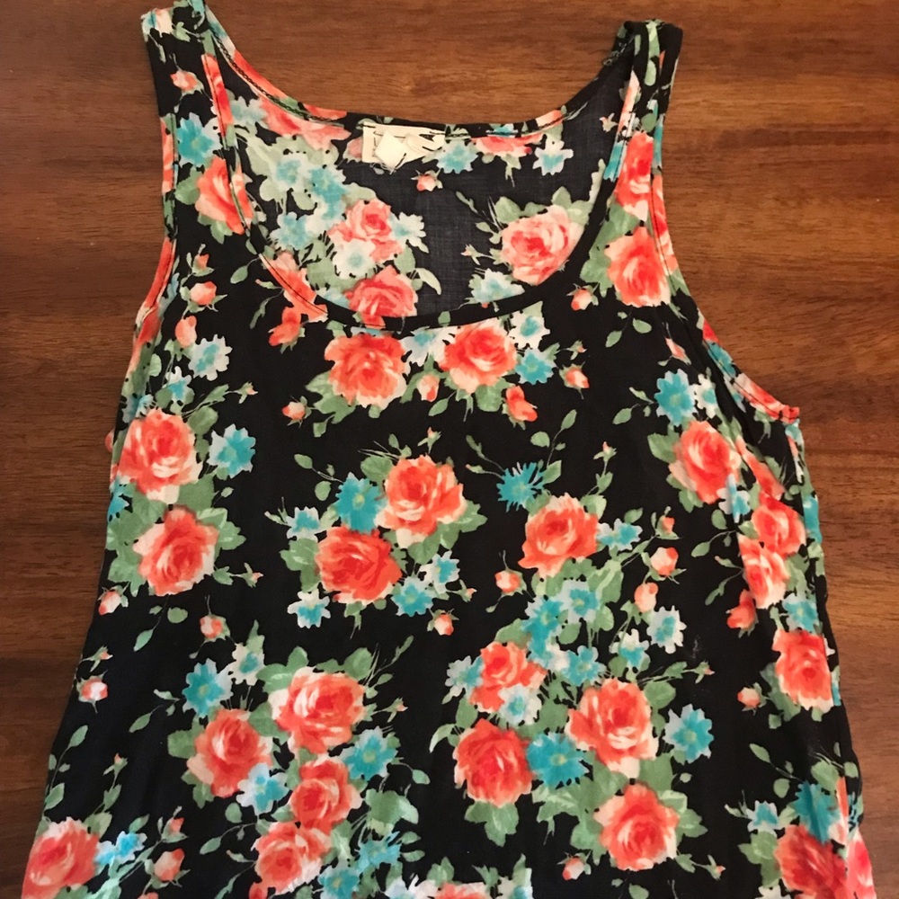 LA Hearts Floral Tank, Pacsun Size M